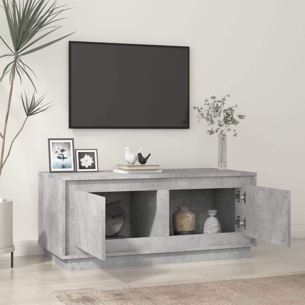 VidaXL Salontafel 102x50x44 cm bewerkt hout betongrijs