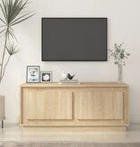 VidaXL Salontafel 102x50x44 cm bewerkt hout sonoma eikenkleurig