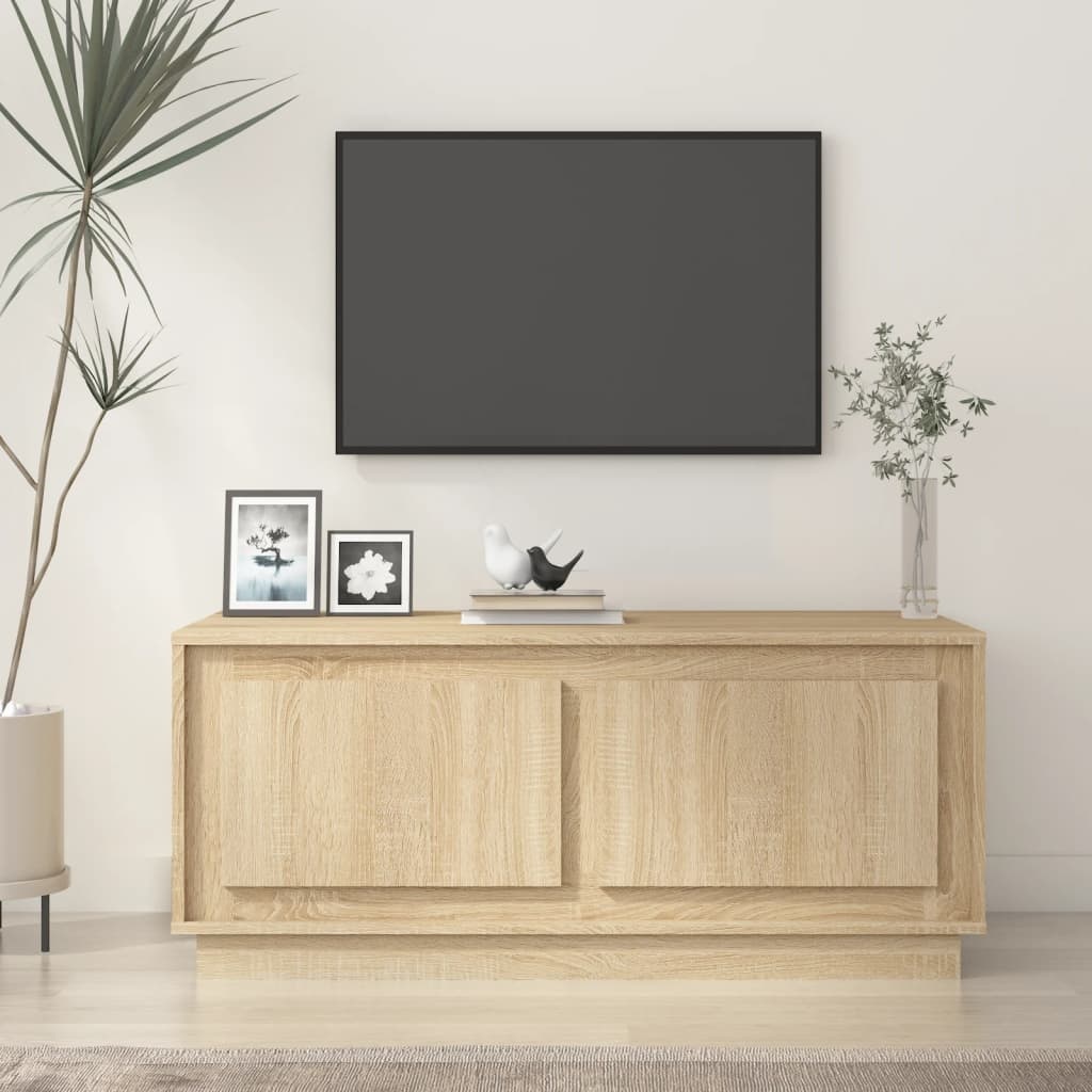 VidaXL Salontafel 102x50x44 cm bewerkt hout sonoma eikenkleurig