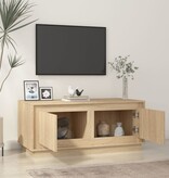 VidaXL Salontafel 102x50x44 cm bewerkt hout sonoma eikenkleurig