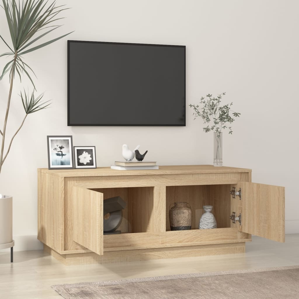 VidaXL Salontafel 102x50x44 cm bewerkt hout sonoma eikenkleurig