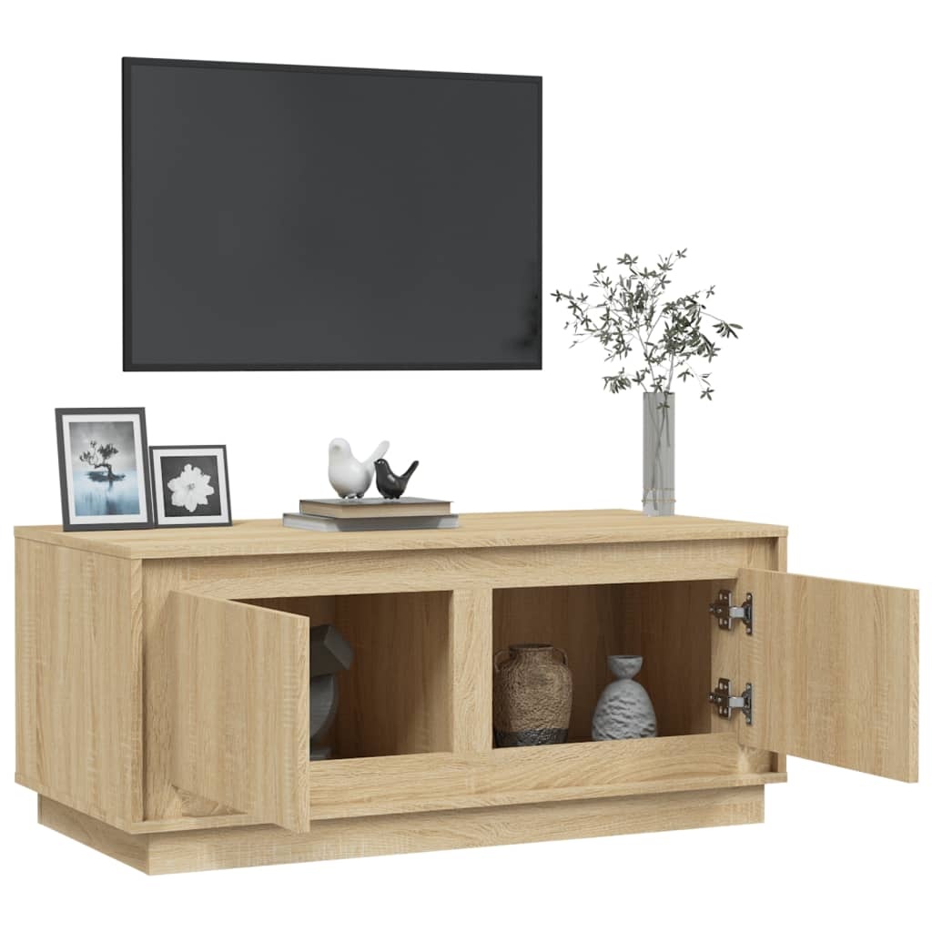 VidaXL Salontafel 102x50x44 cm bewerkt hout sonoma eikenkleurig
