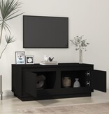VidaXL Salontafel 102x50x44 cm bewerkt hout zwart