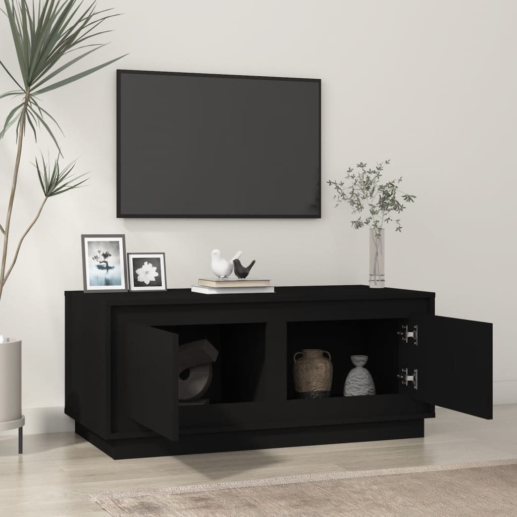 VidaXL Salontafel 102x50x44 cm bewerkt hout zwart