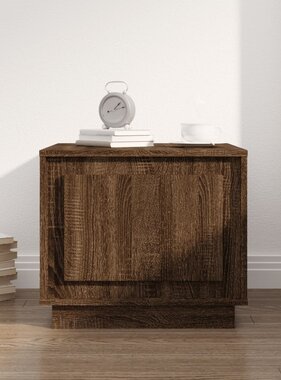VidaXL Salontafel 51x50x44 cm bewerkt hout bruineikenkleurig