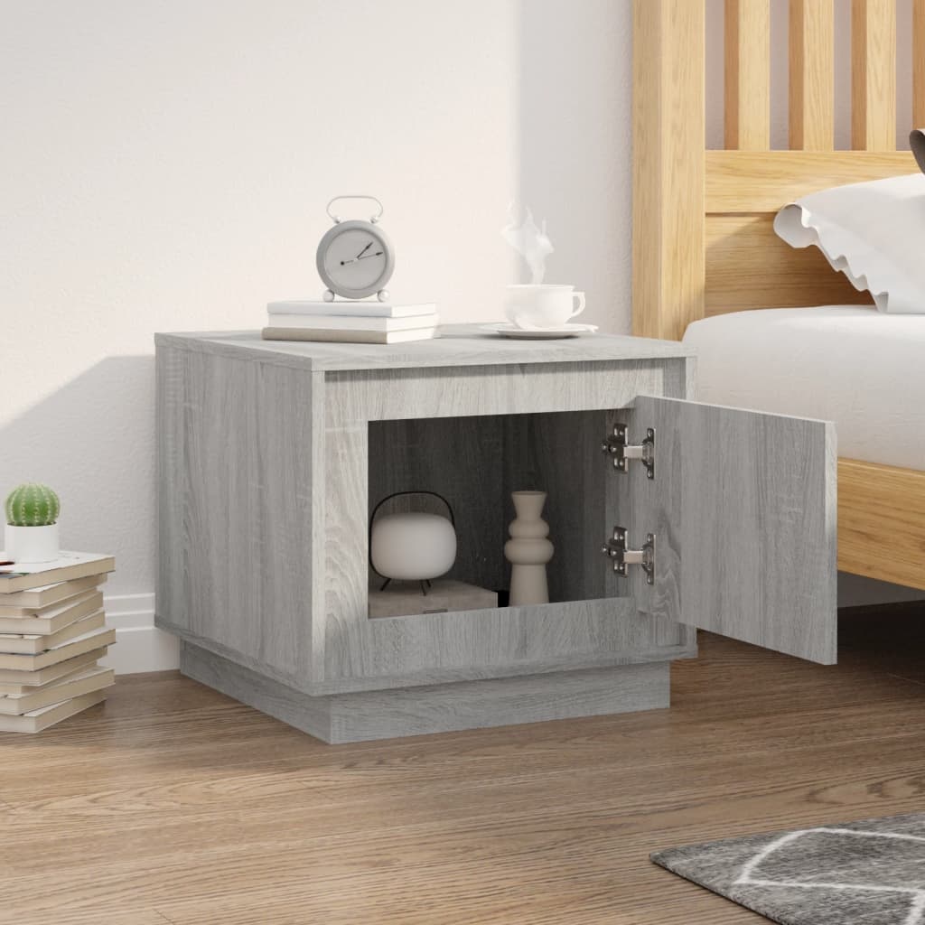 VidaXL Salontafel 51x50x44 cm bewerkt hout grijs sonoma eikenkleurig
