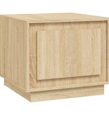 VidaXL Salontafel 51x50x44 cm bewerkt hout sonoma eikenkleurig