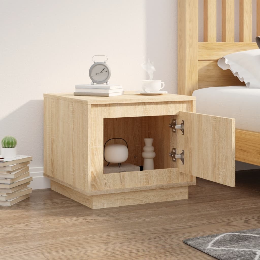 VidaXL Salontafel 51x50x44 cm bewerkt hout sonoma eikenkleurig