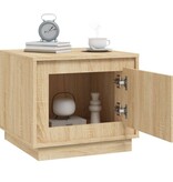 VidaXL Salontafel 51x50x44 cm bewerkt hout sonoma eikenkleurig
