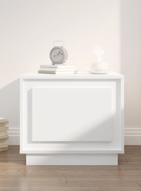 VidaXL Salontafel 51x50x44 cm bewerkt hout hoogglans wit