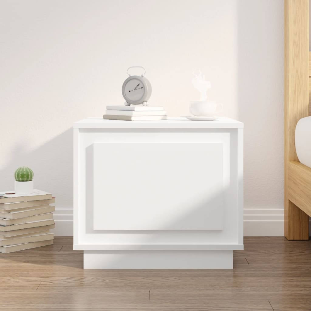 VidaXL Salontafel 51x50x44 cm bewerkt hout hoogglans wit