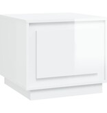 VidaXL Salontafel 51x50x44 cm bewerkt hout hoogglans wit
