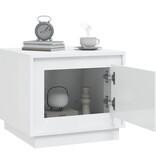 VidaXL Salontafel 51x50x44 cm bewerkt hout hoogglans wit