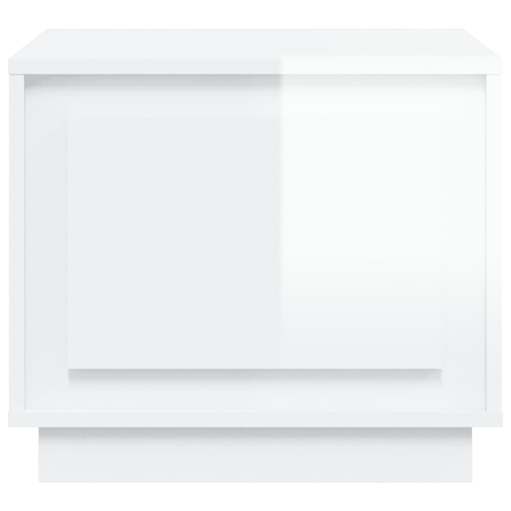 VidaXL Salontafel 51x50x44 cm bewerkt hout hoogglans wit