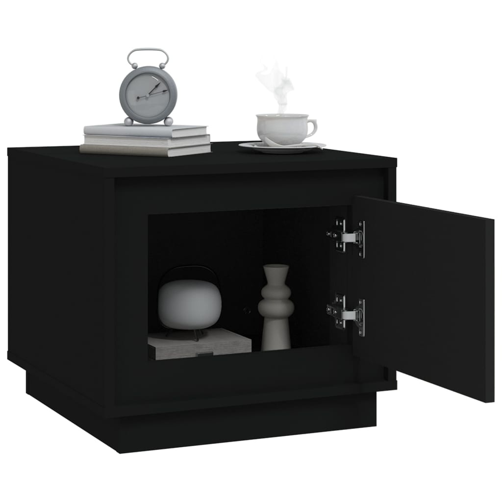 VidaXL Salontafel 51x50x44 cm bewerkt hout zwart