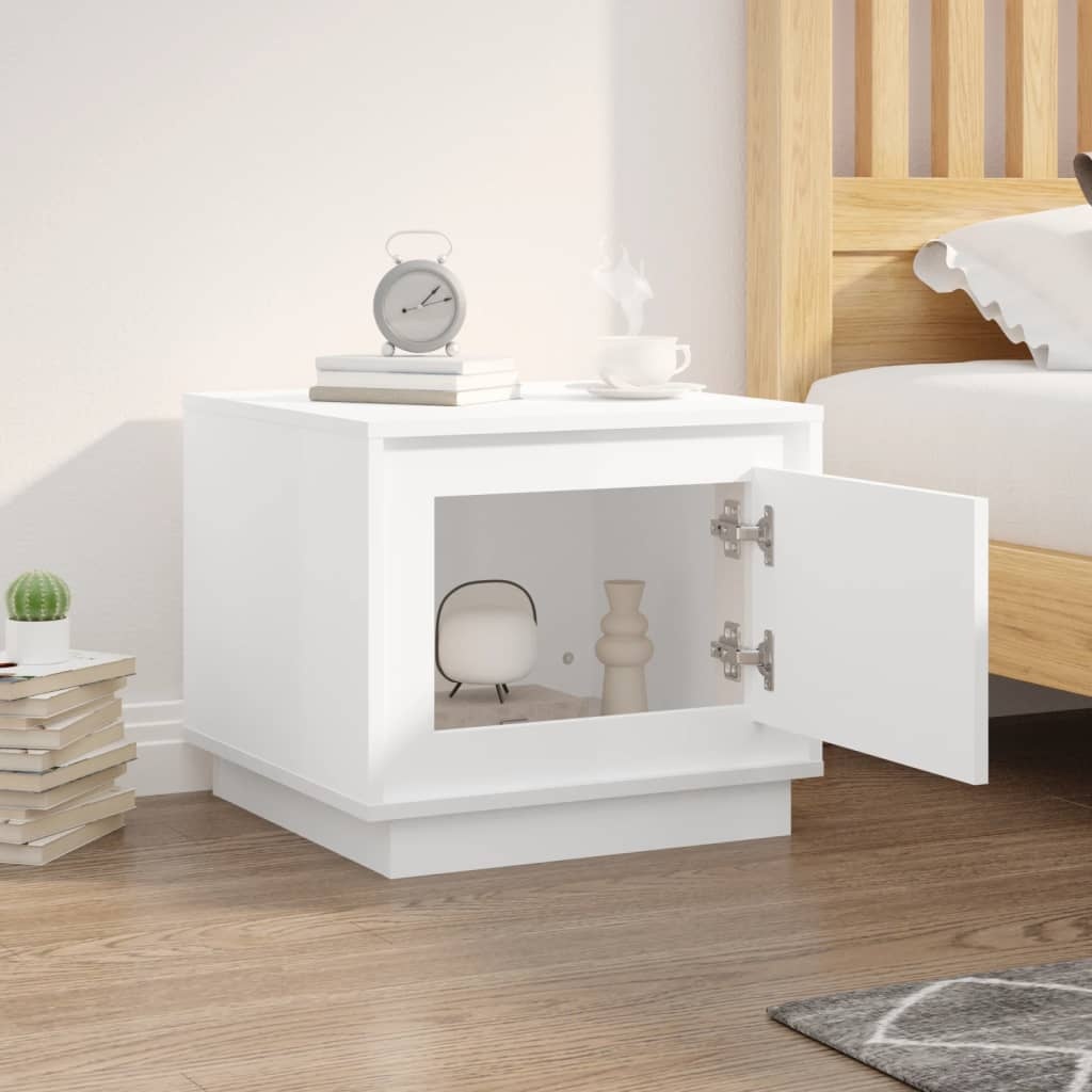 VidaXL Salontafel 51x50x44 cm bewerkt hout wit