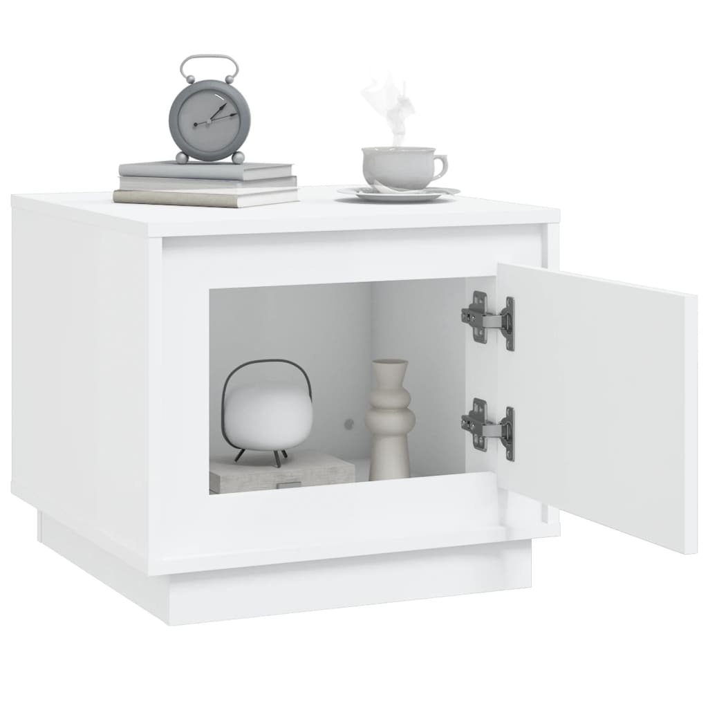 VidaXL Salontafel 51x50x44 cm bewerkt hout wit