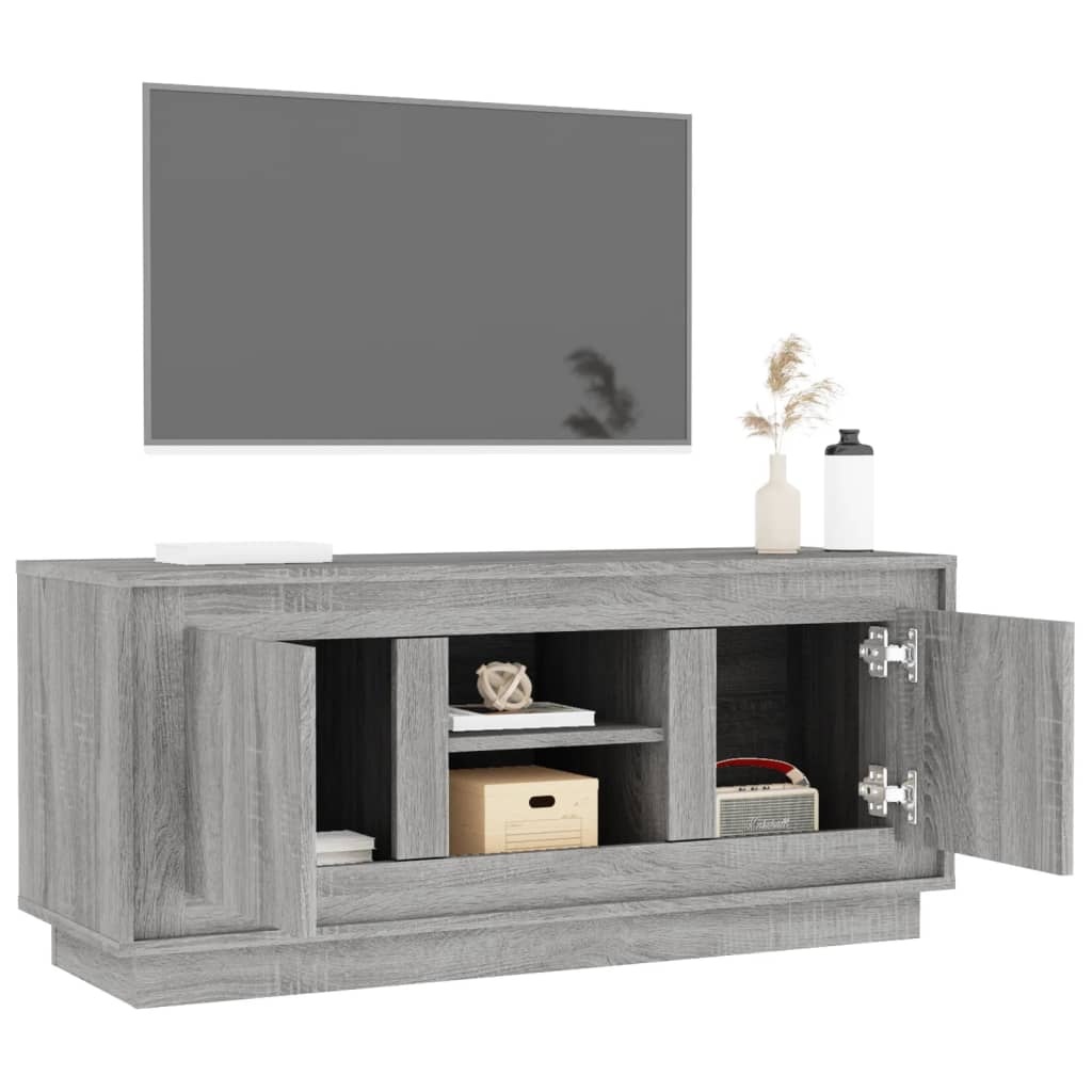 VidaXL Tv-meubel 102x35x45 cm bewerkt hout grijs sonoma eikenkleurig