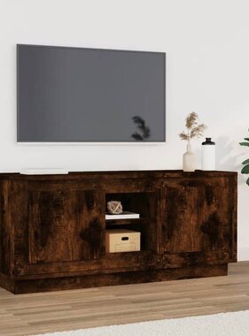 vidaXL Tv-meubel 102x35x45 cm bewerkt hout gerookt eikenkleurig