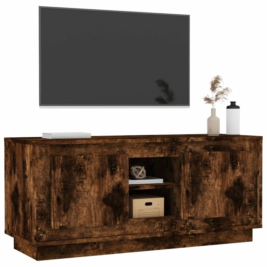 vidaXL Tv-meubel 102x35x45 cm bewerkt hout gerookt eikenkleurig