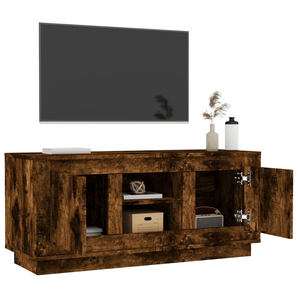 VidaXL Tv-meubel 102x35x45 cm bewerkt hout gerookt eikenkleurig