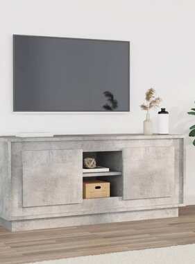 vidaXL Tv-meubel 102x35x45 cm bewerkt hout betongrijs