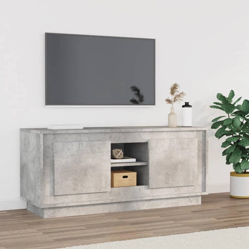 VidaXL Tv-meubel 102x35x45 cm bewerkt hout betongrijs