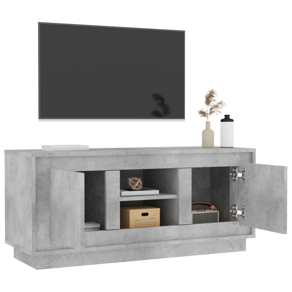 vidaXL Tv-meubel 102x35x45 cm bewerkt hout betongrijs
