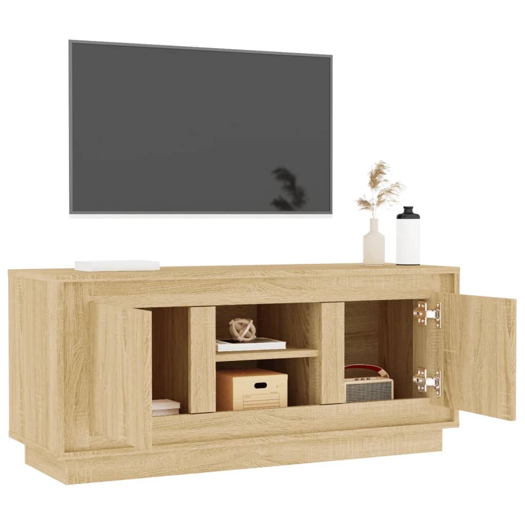 vidaXL Tv-meubel 102x35x45 cm bewerkt hout sonoma eikenkleurig