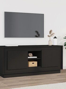 vidaXL Tv-meubel 102x35x45 cm bewerkt hout zwart