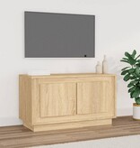 VidaXL Tv-meubel 80x35x45 cm bewerkt hout sonoma eikenkleurig