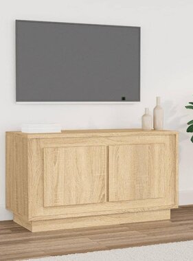 vidaXL Tv-meubel 80x35x45 cm bewerkt hout sonoma eikenkleurig