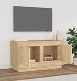 VidaXL Tv-meubel 80x35x45 cm bewerkt hout sonoma eikenkleurig