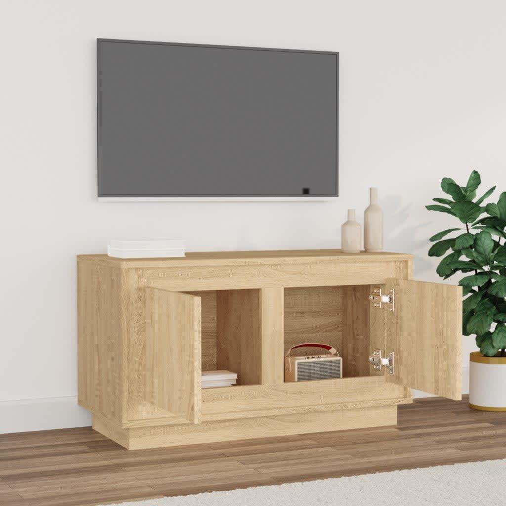 VidaXL Tv-meubel 80x35x45 cm bewerkt hout sonoma eikenkleurig