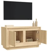 VidaXL Tv-meubel 80x35x45 cm bewerkt hout sonoma eikenkleurig