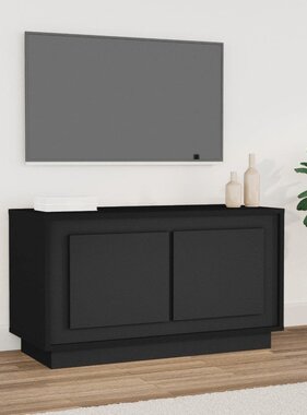 VidaXL Tv-meubel 80x35x45 cm bewerkt hout zwart
