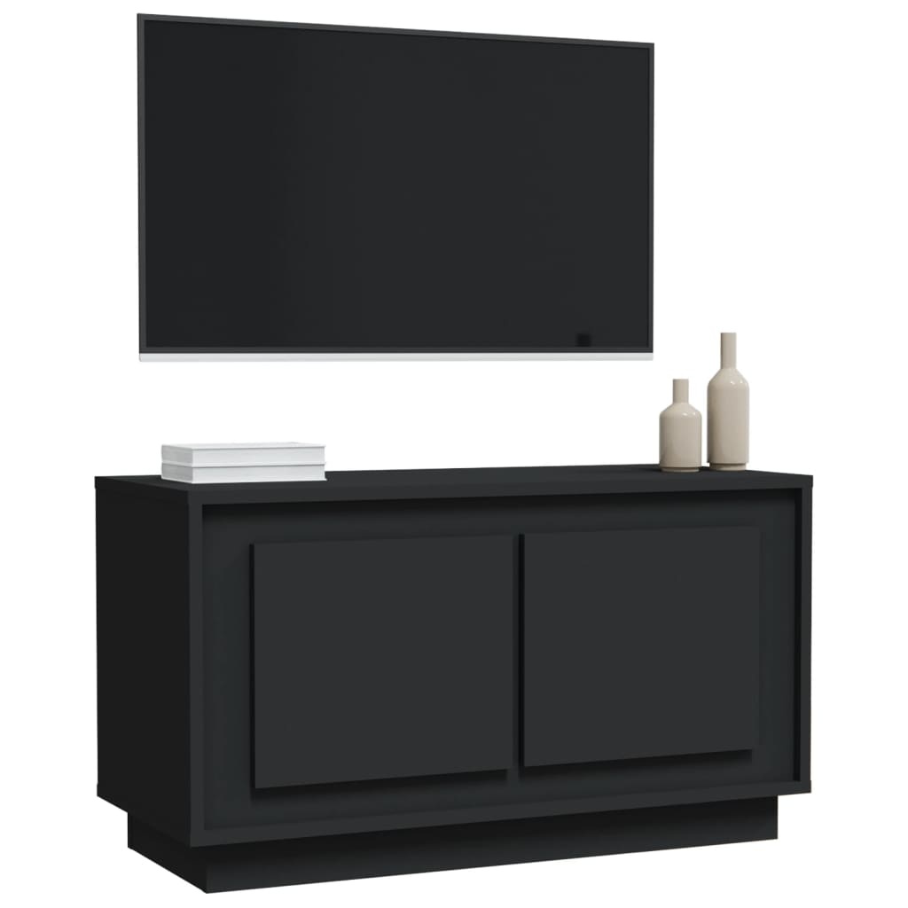 VidaXL Tv-meubel 80x35x45 cm bewerkt hout zwart