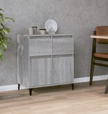 VidaXL Dressoir 60x30x75 cm bewerkt hout grijs sonoma eikenkleurig