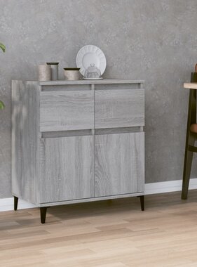 VidaXL Dressoir 60x30x75 cm bewerkt hout grijs sonoma eikenkleurig