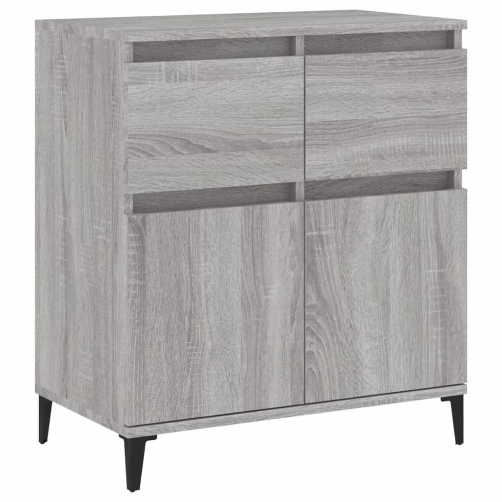 VidaXL Dressoir 60x30x75 cm bewerkt hout grijs sonoma eikenkleurig