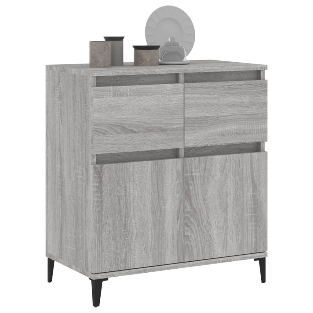 VidaXL Dressoir 60x30x75 cm bewerkt hout grijs sonoma eikenkleurig