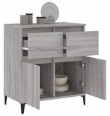 VidaXL Dressoir 60x30x75 cm bewerkt hout grijs sonoma eikenkleurig