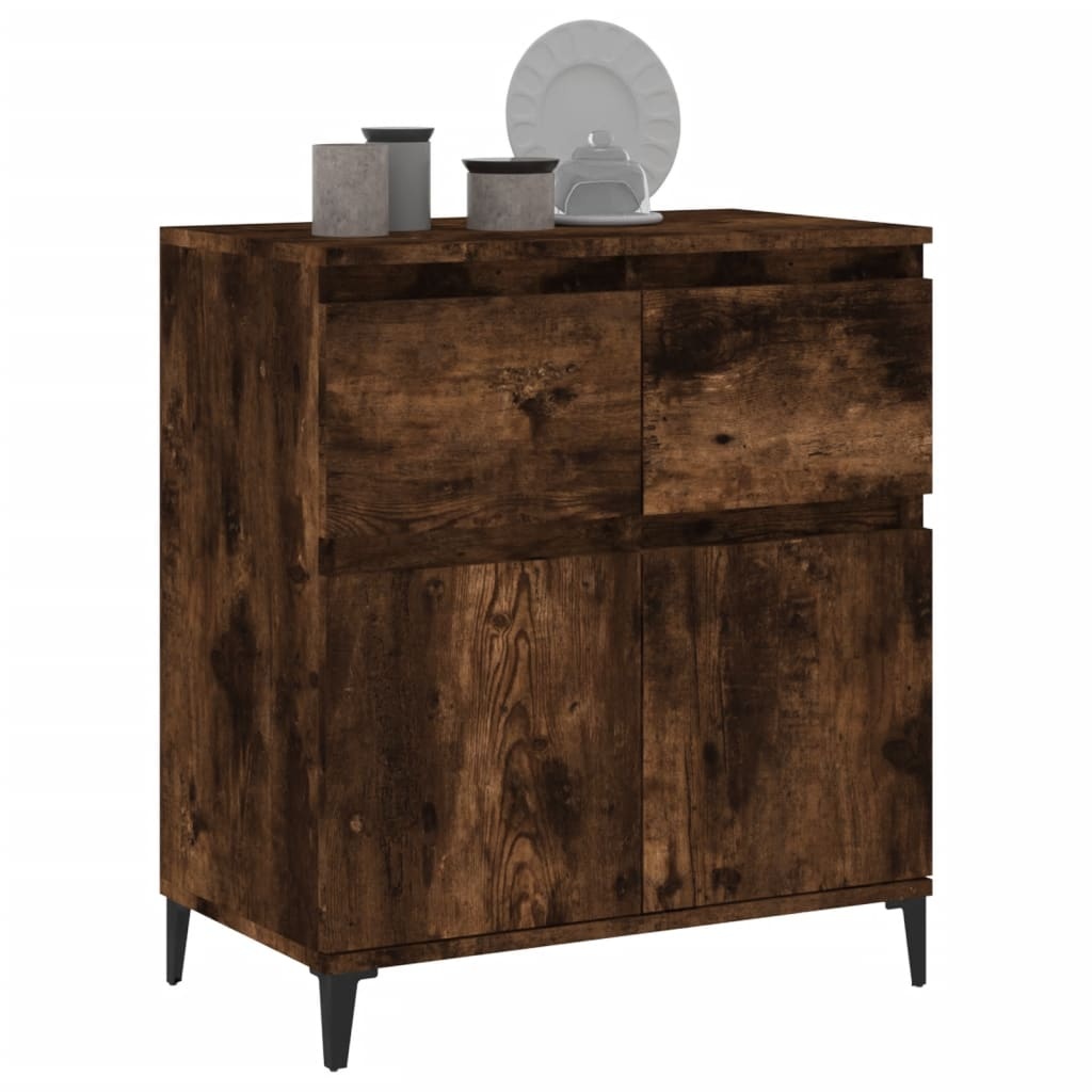 VidaXL Dressoir 60x35x70 cm bewerkt hout gerookt eikenkleurig