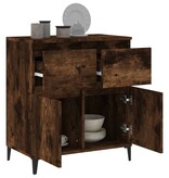 VidaXL Dressoir 60x35x70 cm bewerkt hout gerookt eikenkleurig