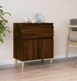 VidaXL Dressoir 60x35x70 cm bewerkt hout bruineikenkleurig