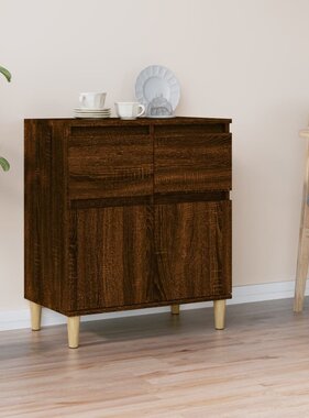 VidaXL Dressoir 60x35x70 cm bewerkt hout bruineikenkleurig