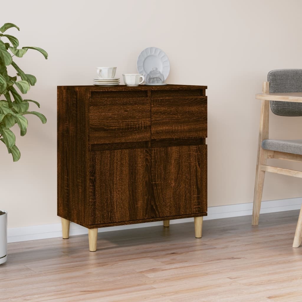 VidaXL Dressoir 60x35x70 cm bewerkt hout bruineikenkleurig