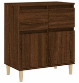 VidaXL Dressoir 60x35x70 cm bewerkt hout bruineikenkleurig
