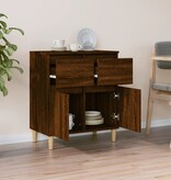 VidaXL Dressoir 60x35x70 cm bewerkt hout bruineikenkleurig