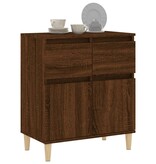 VidaXL Dressoir 60x35x70 cm bewerkt hout bruineikenkleurig